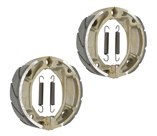 Grooved Front & Rear Brake Shoes - Honda CHF50 SA50 CRF80/100/110F XR80/100R